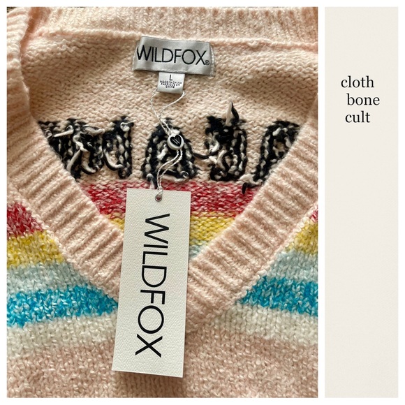 WILDFOX 💋🦊 Dreamer Sweater - Pink ✨NWT✨ Large - Picture 3 of 9